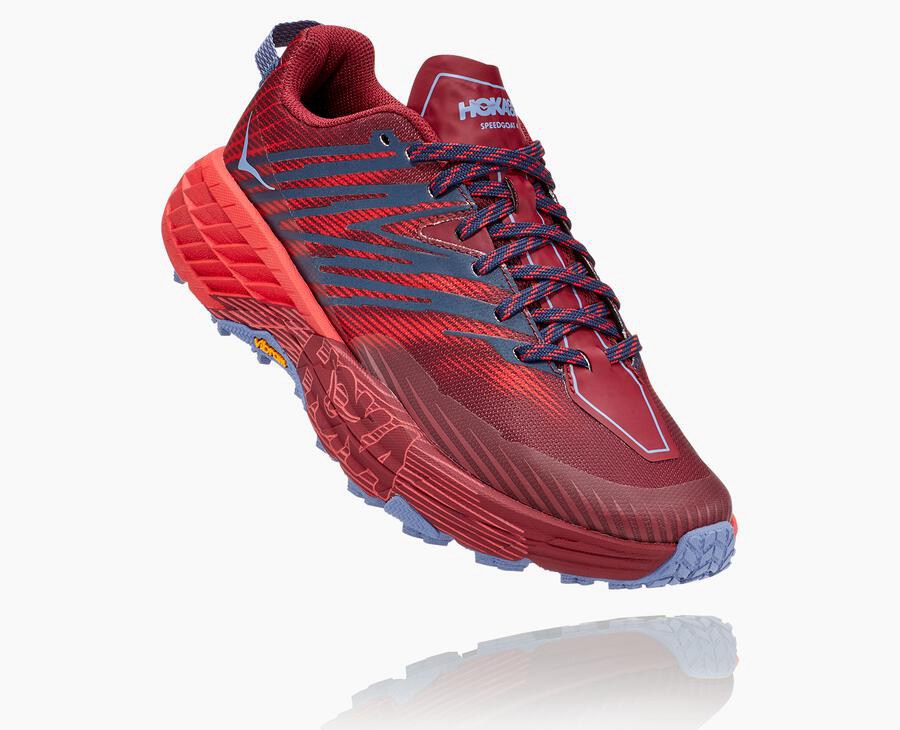 Zapatillas Trail Hoka One One Mujer - Speedgoat 4 - Rojas - XHZ586794